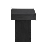 Black Square Padula Pedestal Accent Table