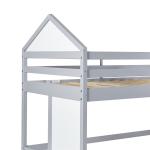 Gray Wood Skyler Low Profile Twin Loft Bed