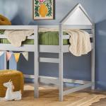 Gray Wood Skyler Low Profile Twin Loft Bed