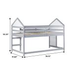 Gray Wood Skyler Low Profile Twin Loft Bed