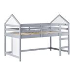 Gray Wood Skyler Low Profile Twin Loft Bed