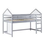 Gray Wood Skyler Low Profile Twin Loft Bed