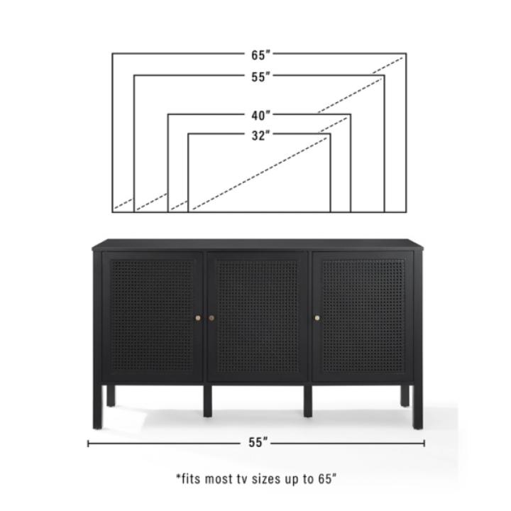 Black Modern Perry Cabinet