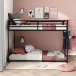 Black Metal Low Profile Harrow Twin Bunk Bed