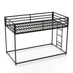 Black Metal Low Profile Harrow Twin Bunk Bed