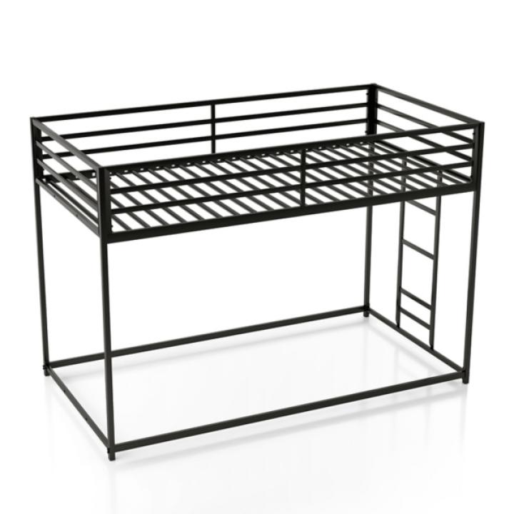 Black Metal Low Profile Harrow Twin Bunk Bed
