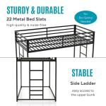 White Metal Low Profile Harrow Twin Bunk Bed