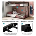 White Metal Low Profile Harrow Twin Bunk Bed