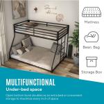 White Metal Porter Twin Over Full Bunk Bed