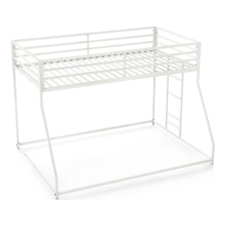 White Metal Porter Twin Over Full Bunk Bed