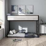 Black & White Mesh Nellie Twin Bunk Bed
