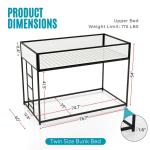 Black & White Mesh Nellie Twin Bunk Bed