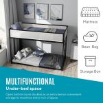 Black & White Mesh Nellie Twin Bunk Bed