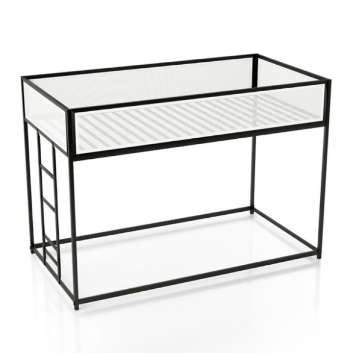 Black & White Mesh Nellie Twin Bunk Bed