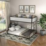Black & White Mesh Nellie Twin Over Full Bunk Bed