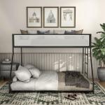 Black & White Mesh Nellie Twin Over Full Bunk Bed
