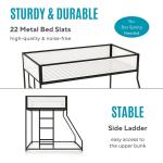 Black & White Mesh Nellie Twin Over Full Bunk Bed