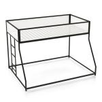 Black & White Mesh Nellie Twin Over Full Bunk Bed