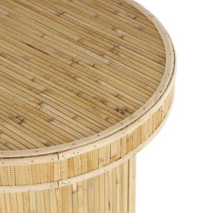 Honey Wood Cylinder Accent Table