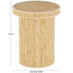 Honey Wood Cylinder Accent Table