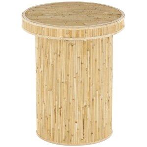 Honey Wood Cylinder Accent Table