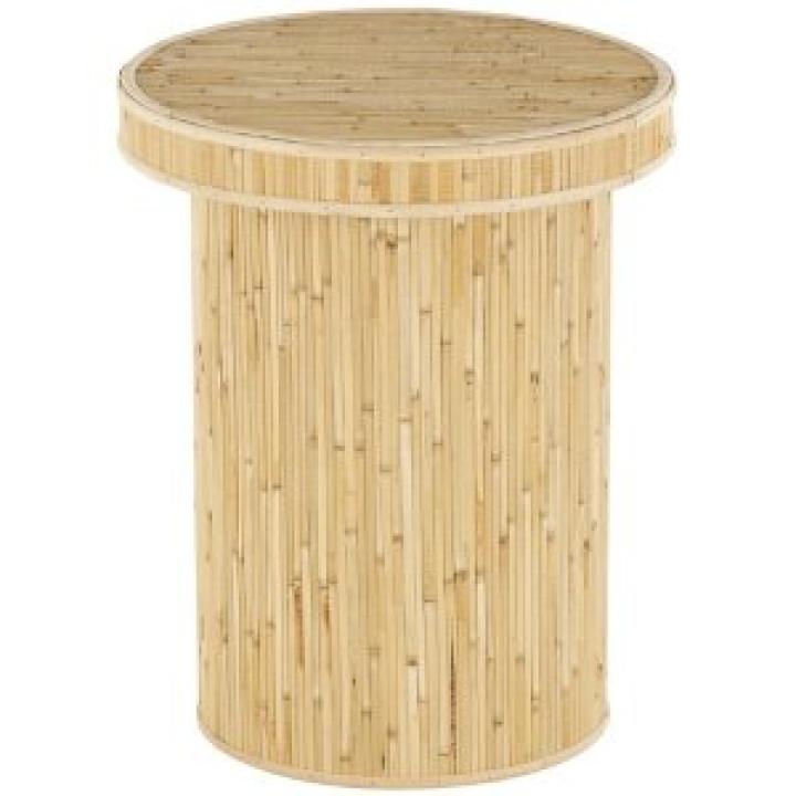 Honey Wood Cylinder Accent Table