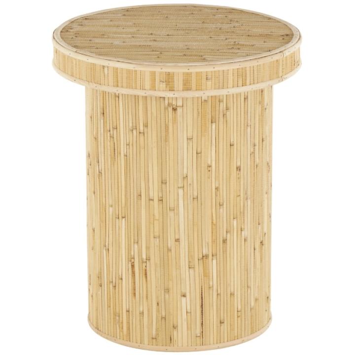 Honey Wood Cylinder Accent Table