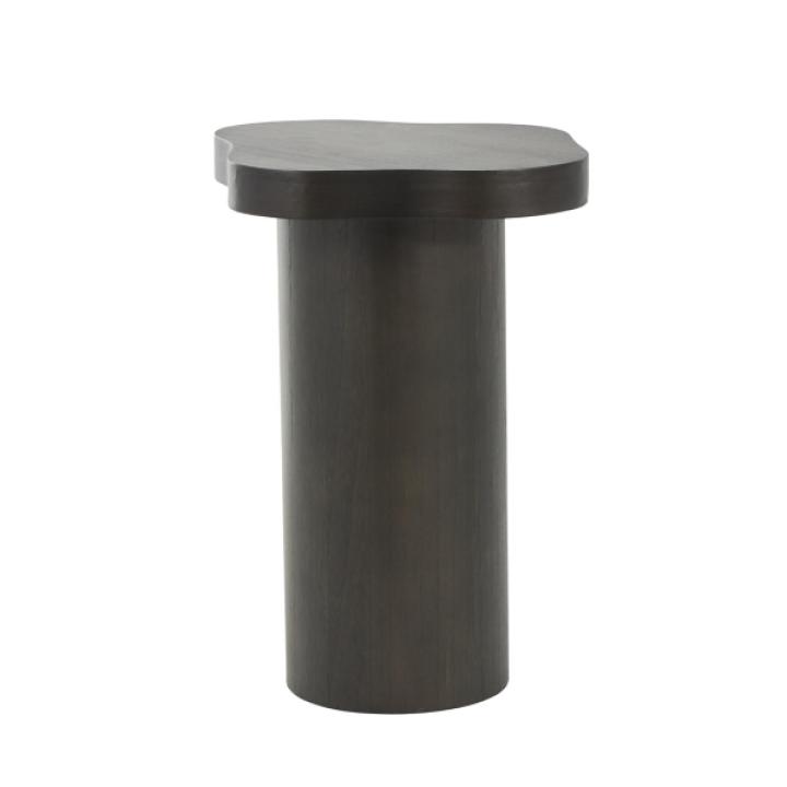 Modern Shaped Black Wood Accent Table