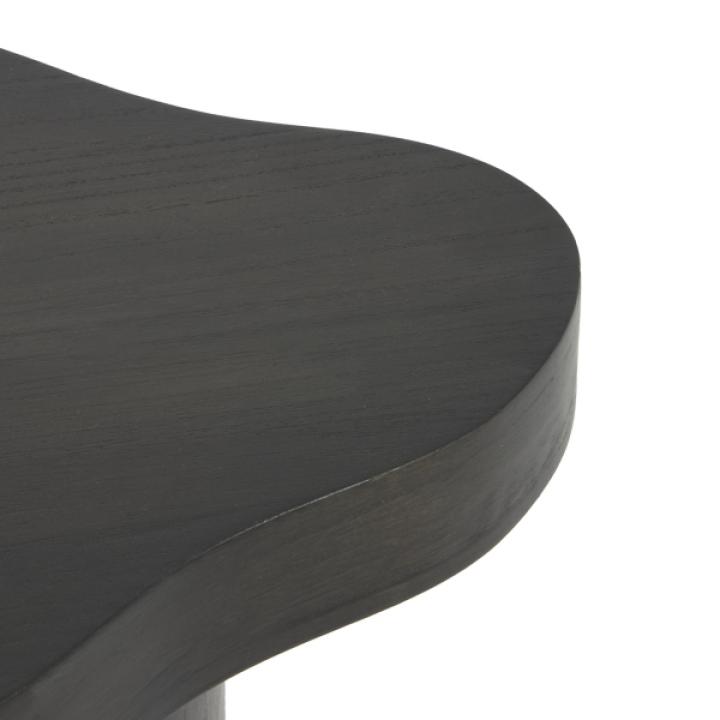 Modern Shaped Black Wood Accent Table