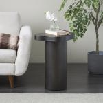 Modern Shaped Black Wood Accent Table