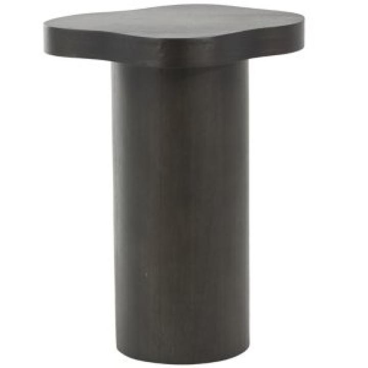 Modern Shaped Black Wood Accent Table
