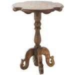 Traditional Scrolled Legs Brown Accent Table