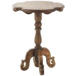 Traditional Scrolled Legs Brown Accent Table