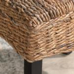 Handwoven Rattan and Wood Dining Chairs, Set of 2