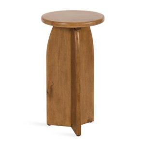 Natural Wood Round Sierra Accent Table