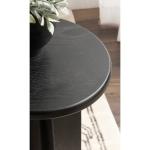 Black Wood Round Sierra Accent Table