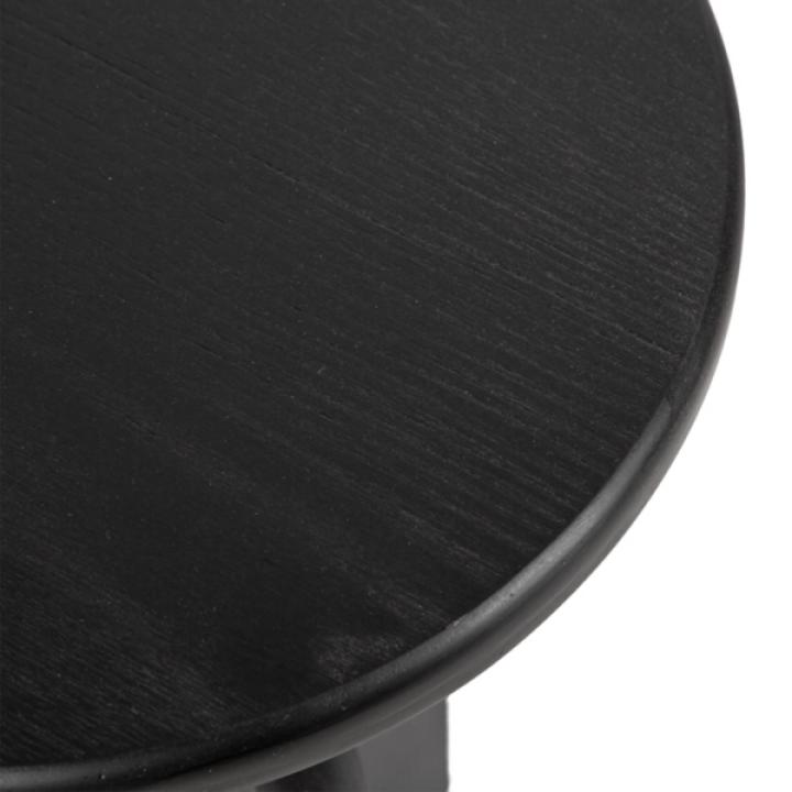 Black Wood Round Sierra Accent Table