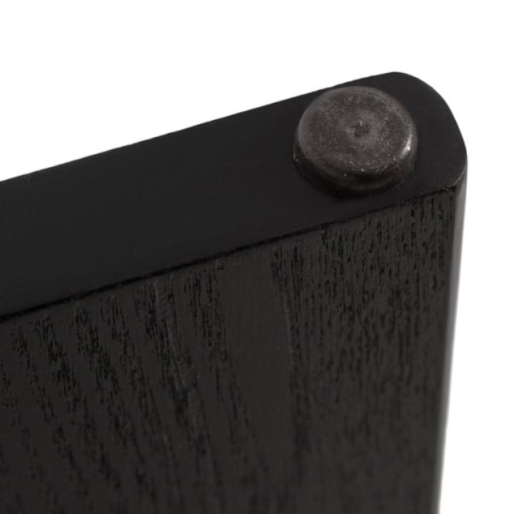 Black Wood Round Sierra Accent Table