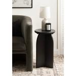 Black Wood Round Sierra Accent Table