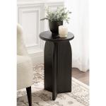 Black Wood Round Sierra Accent Table