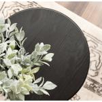Black Wood Round Sierra Accent Table