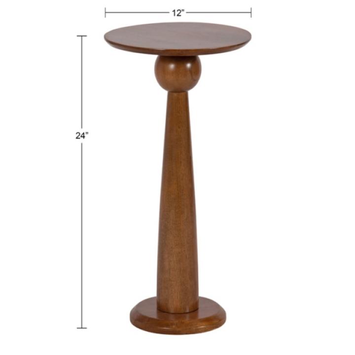 Walnut Brown Wood Jakob Accent Table