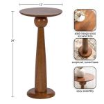 Walnut Brown Wood Jakob Accent Table