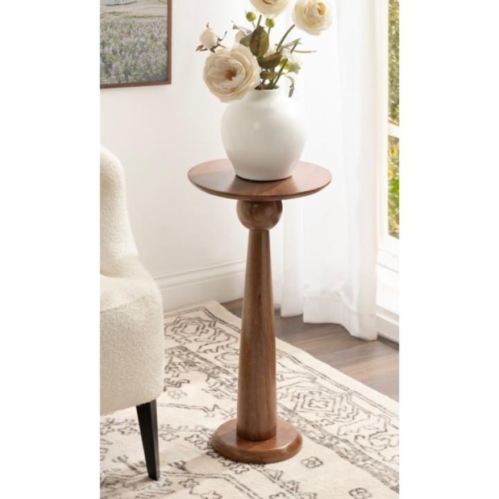 Walnut Brown Wood Jakob Accent Table