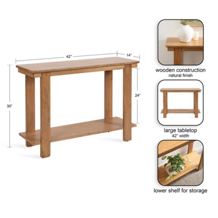 Natural Wood Foxford Console Table