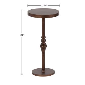 Brushed Bronze Metal Stratton Accent Table