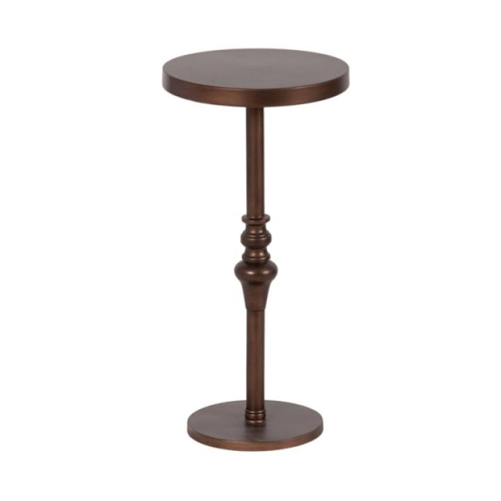 Brushed Bronze Metal Stratton Accent Table