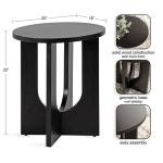 Black Wood Sureda Oval Accent Table