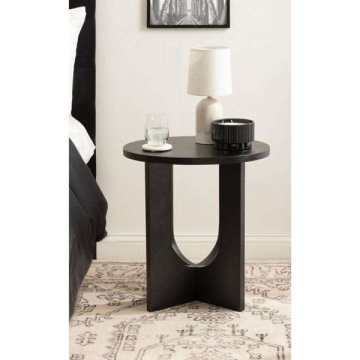 Black Wood Sureda Oval Accent Table