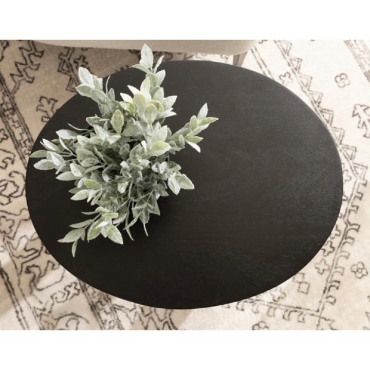 Black Wood Sureda Oval Accent Table